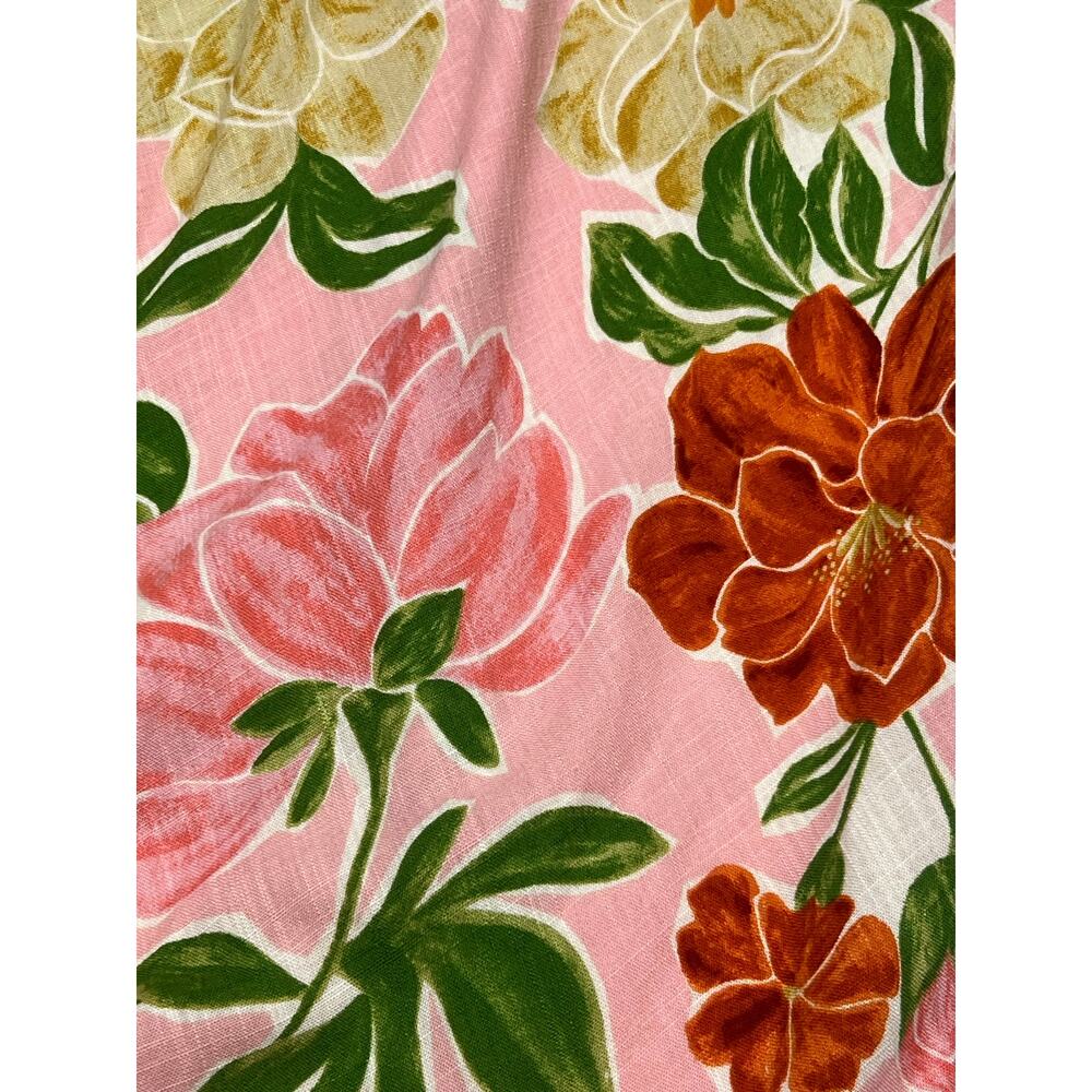 Paper Heart Floral Linen Blend Maxi Dress Medium NWT Tropical Resort Pink - Picture 3 of 11